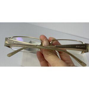 Versace Mod 3106 148 Gold Half Rim Eyeglasses Frames Only 51 16 135 Italy Box